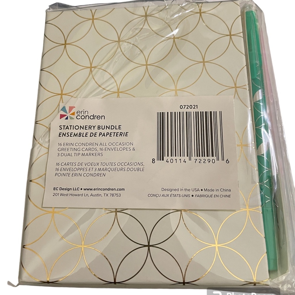 Erin Condren Stationary bundle: 16 all occasion cards & 3 dual tip markers.